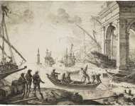 Gellee Claude Le Lorrain Harbour with a Lighthouse  - Hermitage